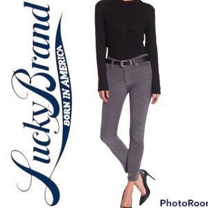 Lucky Brand Pants Brooke Corduroy Ankle Midrise Skinny Stretch Gray 4/27 NWT